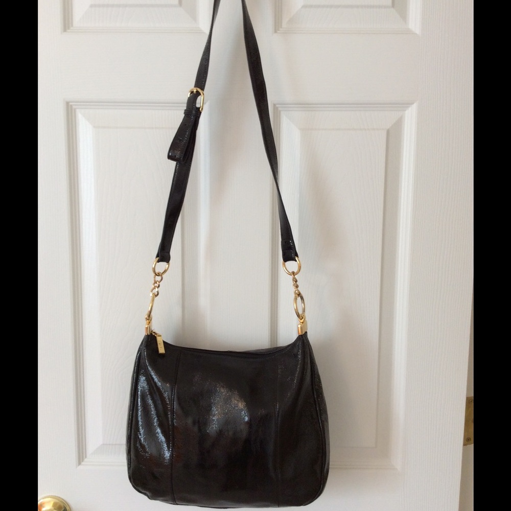 Hobo International Black Patent Leather Cross Body